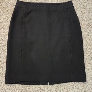 LOFT Black Tailored Ponte Stretch Pencil Skirt Petite 12